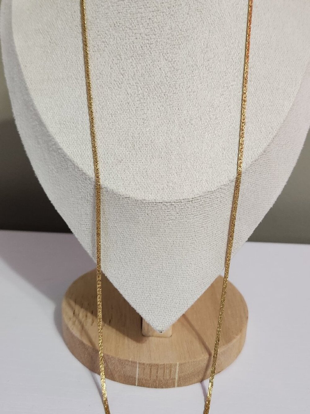 Vintage Monet Gold Tone Textured Chain Necklace 26.5" Signed